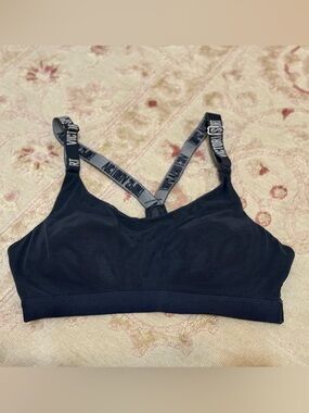 Victoria's Secret charcoal Sports Bra with Branded Straps